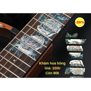 Khảm decal cần đàn, khảm trai