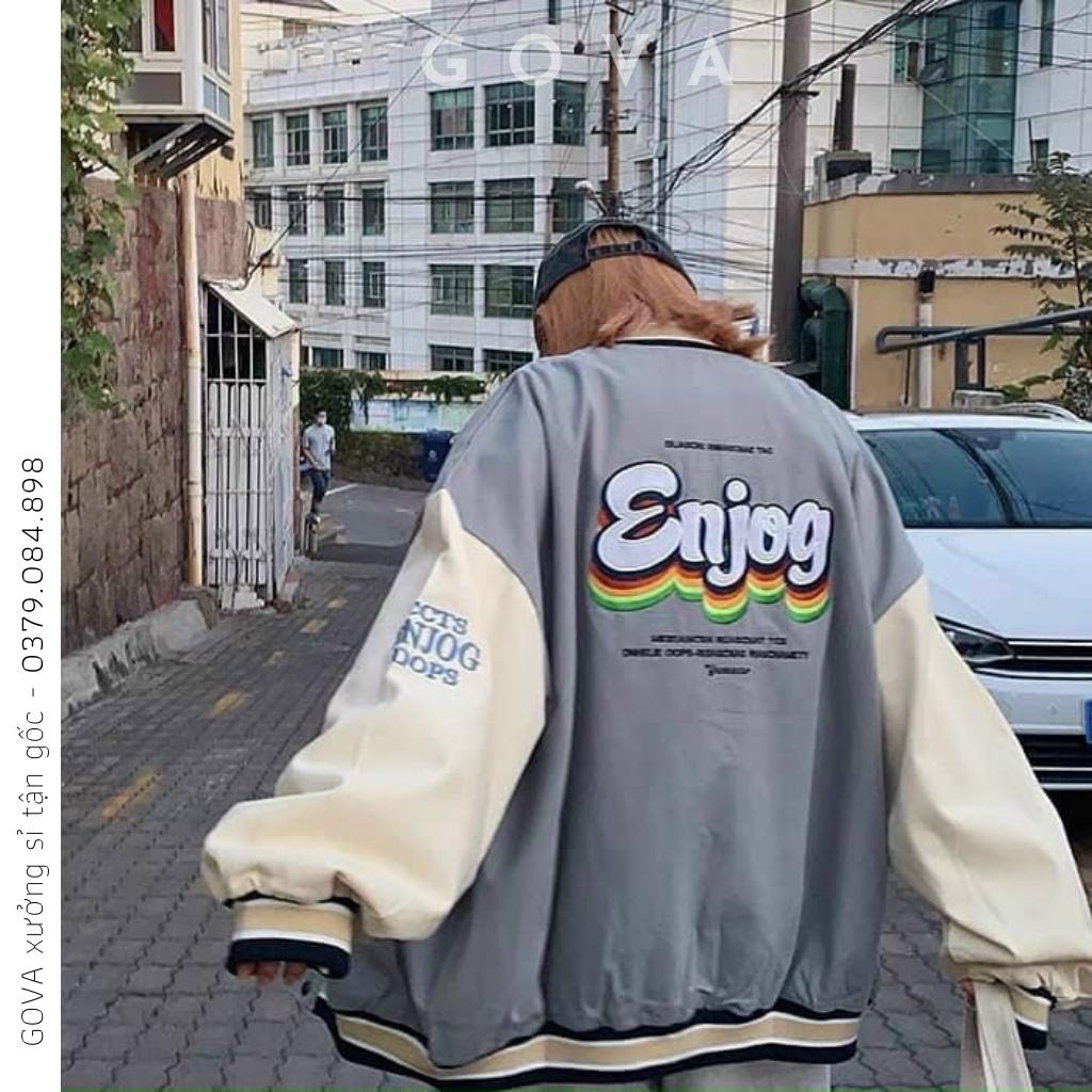 Áo Khoác Bomber ENJOG Dù 2 Lớp Nam Nữ Ullzang GOVA