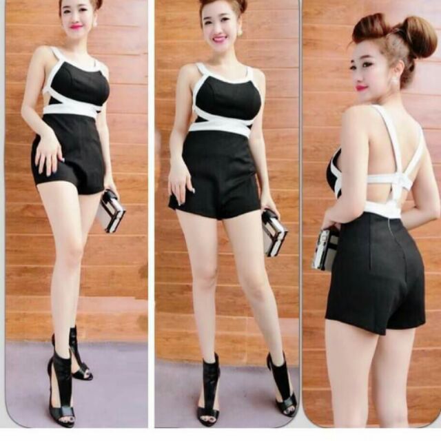 Jump hở lưng phối đen