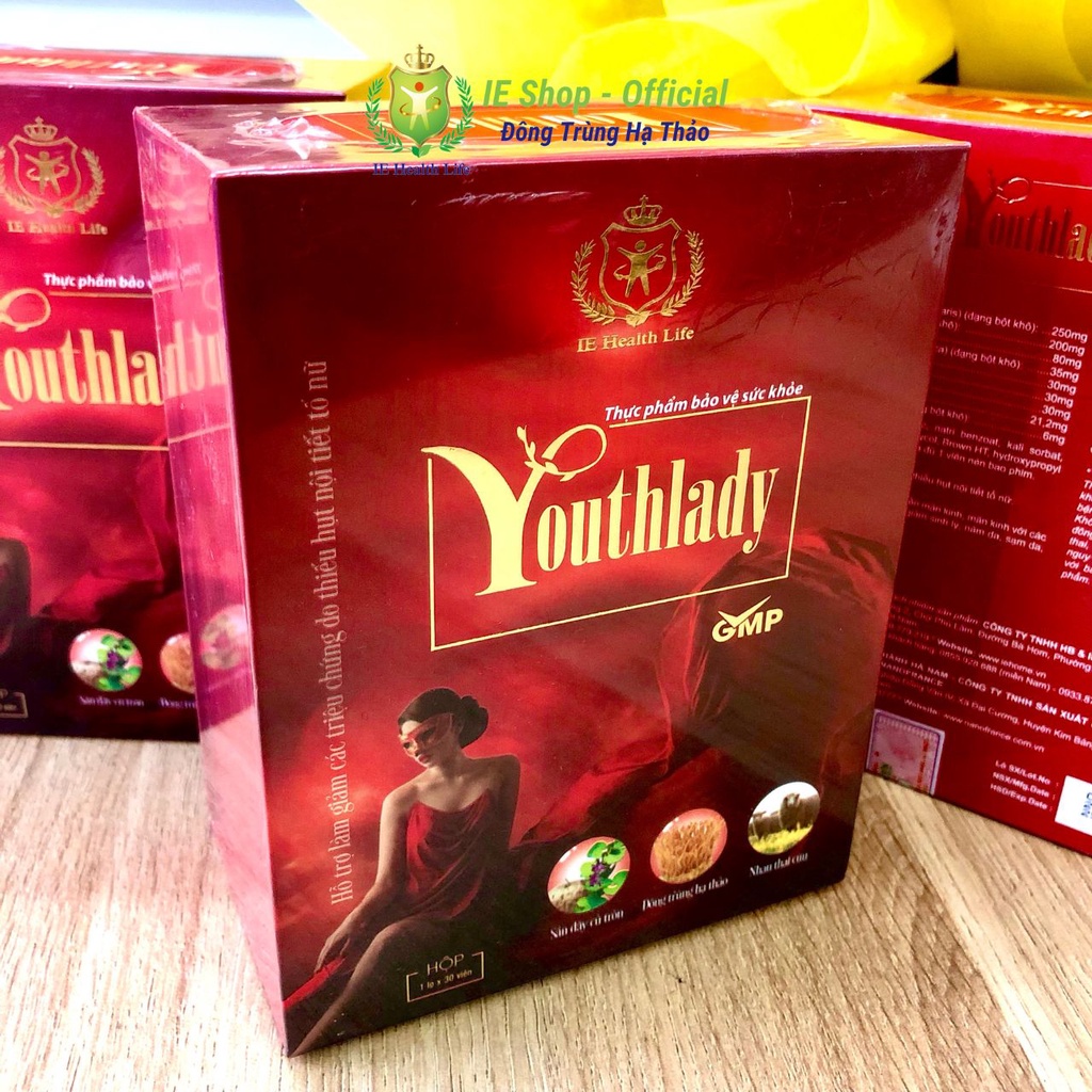 Viên uống tăng cường nội tiết tố nữ YouthLady - tăng cường sinh lý nữ (Sản phẩm đạt chuẩn GMP) - hộp 30 viên