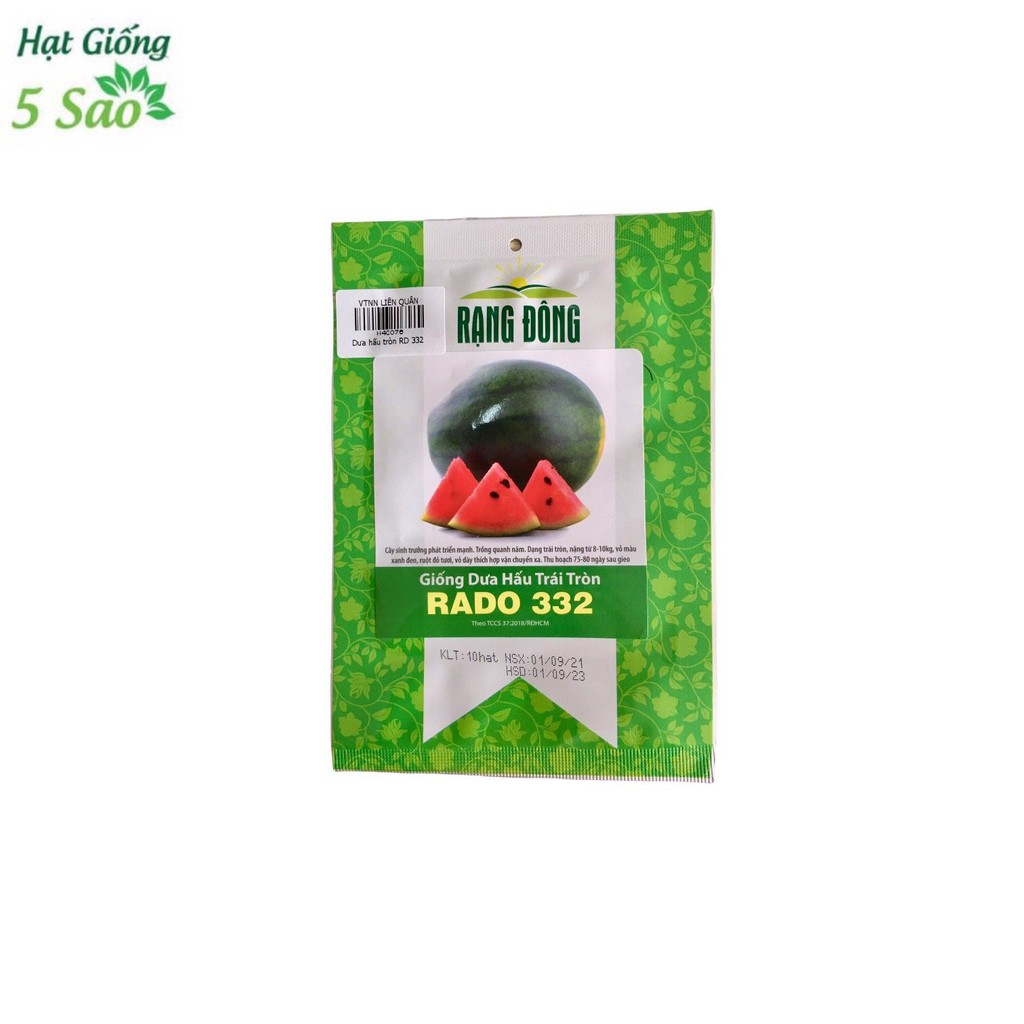 Hạt giống Dưa hấu tròn Rado 332