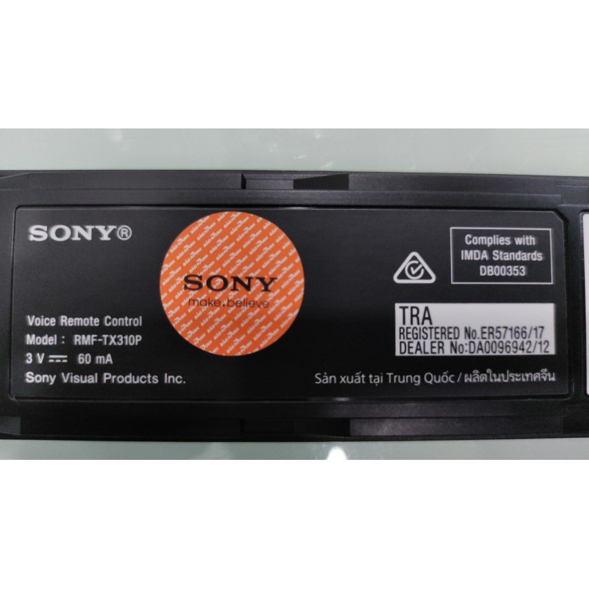 Remote điều khiển giọng nói Tivi Sony BRAVIA RMF-TX310P ((Trung Tâm Bảo Hành Sony)