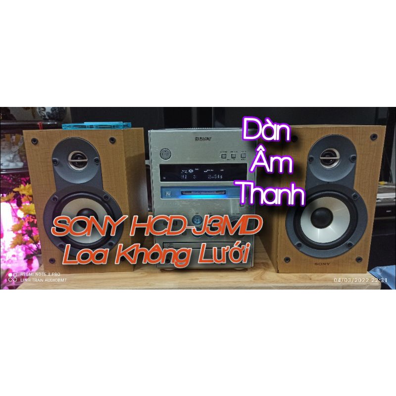 Dàn âm thanh SONY HCD-J3MD-Loa Kg Lưới-Chạy full chức năng