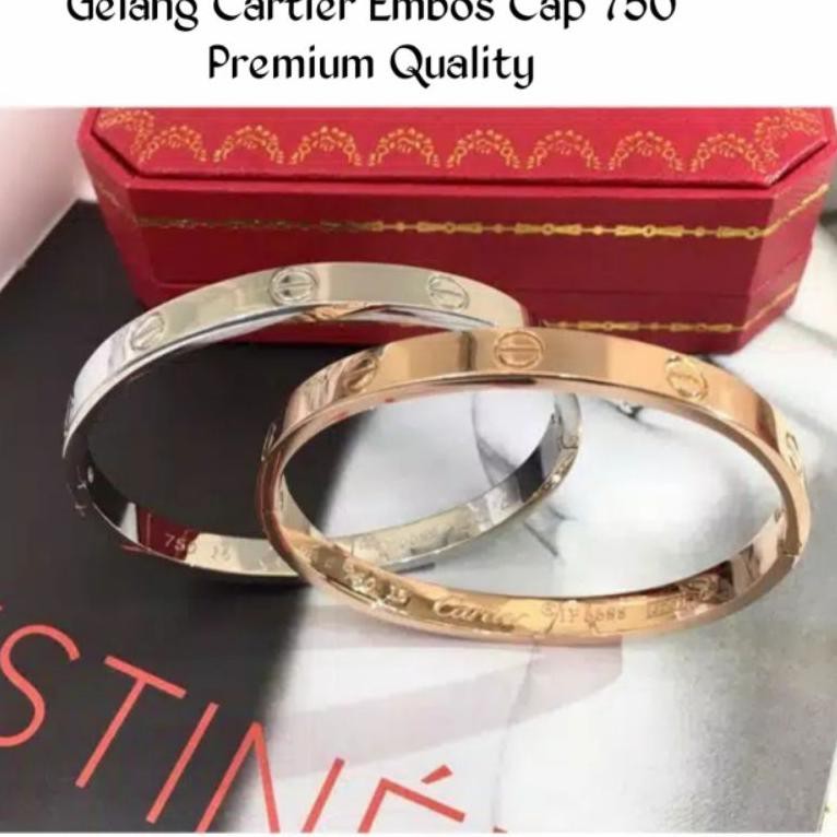 CARTIER Order trực tiếp GAN	Vòng tay titan trơn 750 chống gỉ chất lượng cao