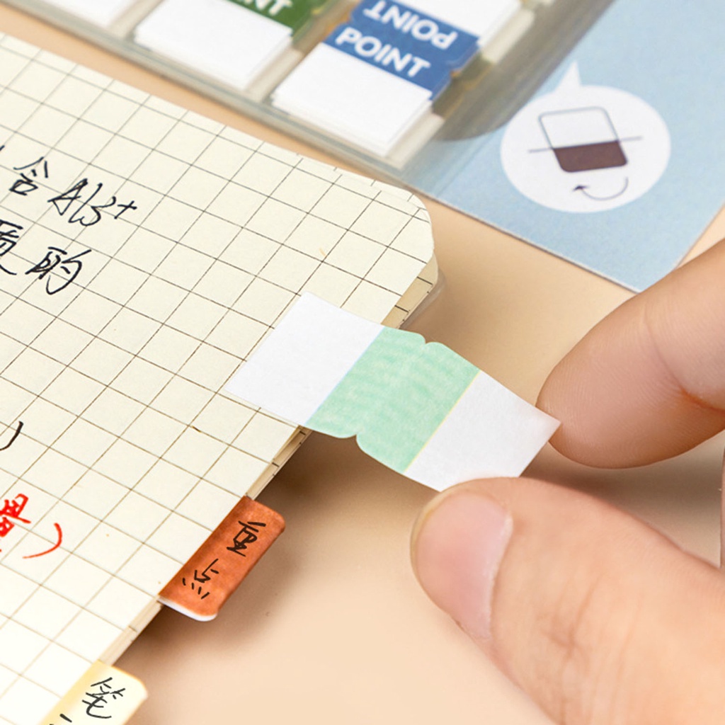 Bộ 8 Giấy Dán Ghi Chú Hai Mặt Màu Macaron Phong Cách Retro