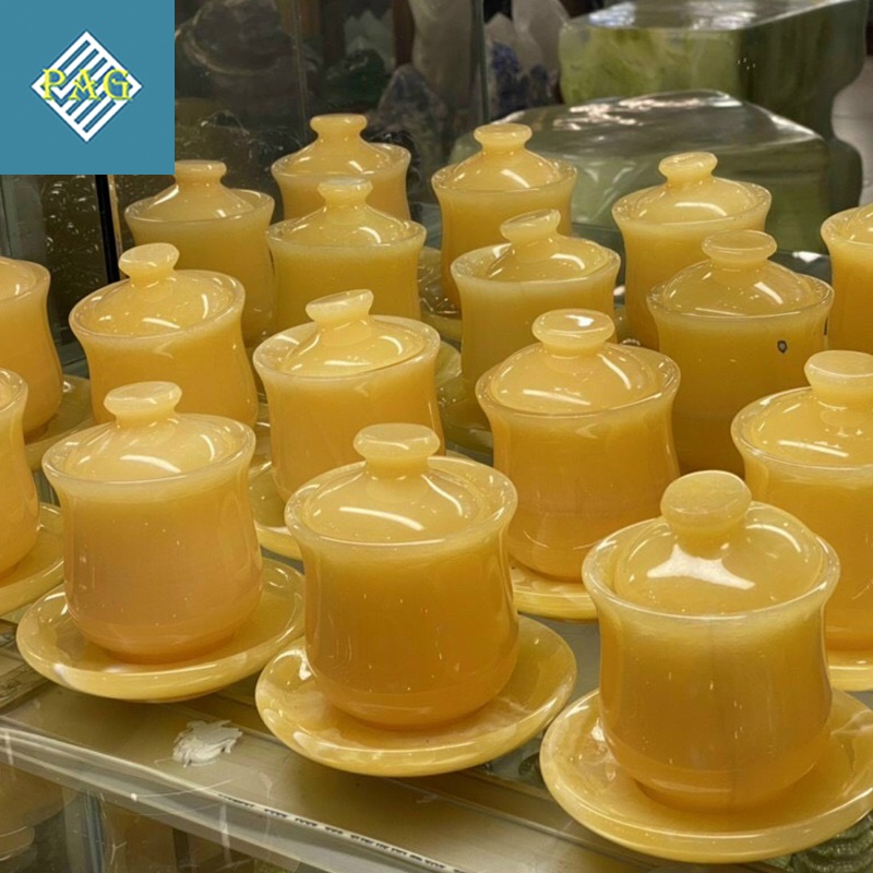 Chén Khải Ngọc Hoàng Long, Chén Uống Trà - Vật Phẩm Phong Thuỷ Trang Trí, Làm Quà Tặng