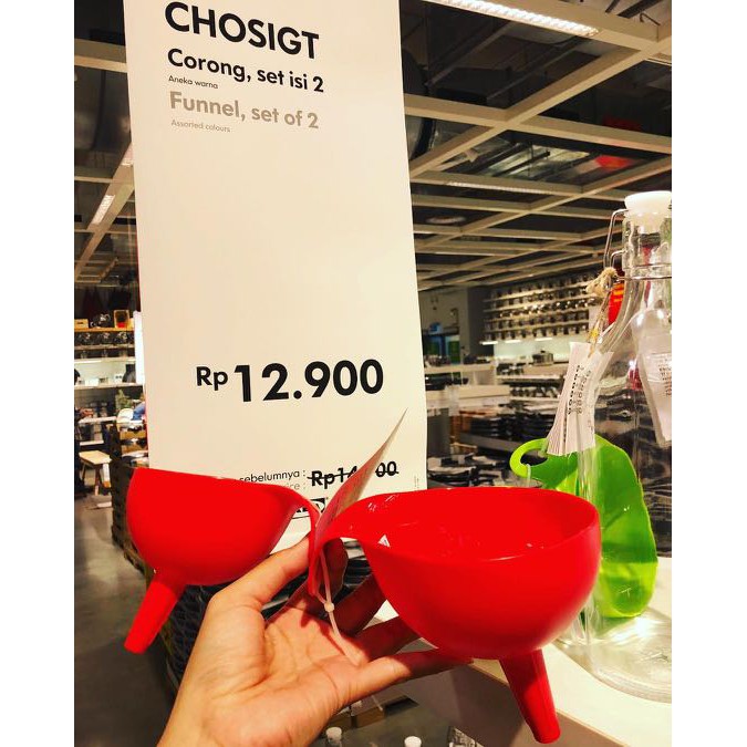 Bộ 2 phễu nhựa PP to nhỏ IKEA Chosigt