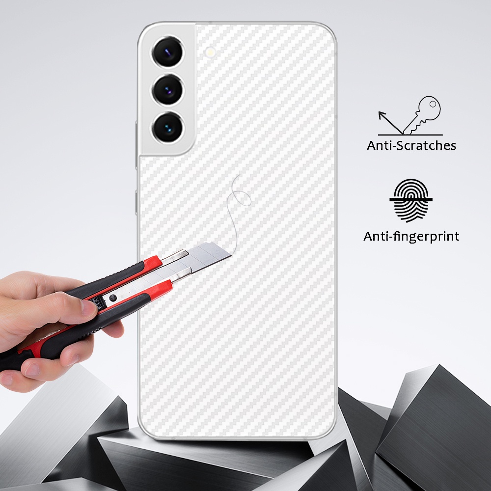 Phim Dán Mặt Sau Điện Thoại Chống Vân Tay Chống Trầy Bằng Sợi Carbon 1 Cái Cho Samsung Galaxy S22 / S22 Plus / S22 Ultra