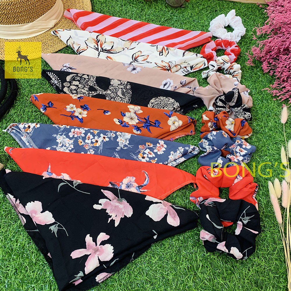 Khăn Turban Banada + Cột Tóc Scrunchies (Ảnh thật shop chụp)