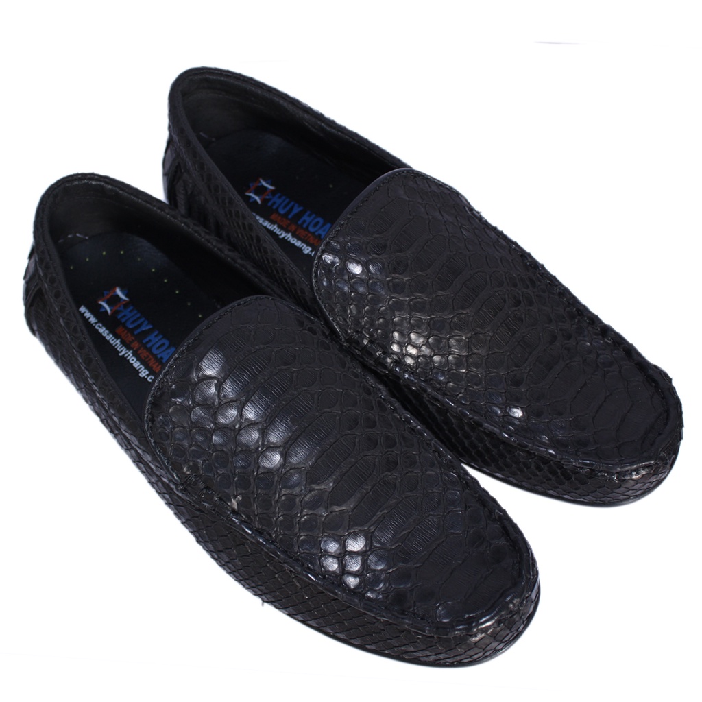 Giày nam da trăn Huy Hoàng màu da nguyên thủy, đen HP7303-07-09-10-11