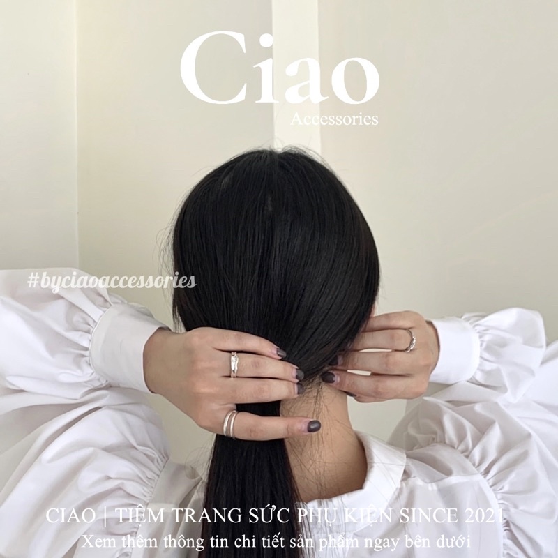 [HOẢ TỐC 1H] Nhẫn mạ bạc S925 thiết kế xoắn phong cách trendy cá tính Finn Ciao