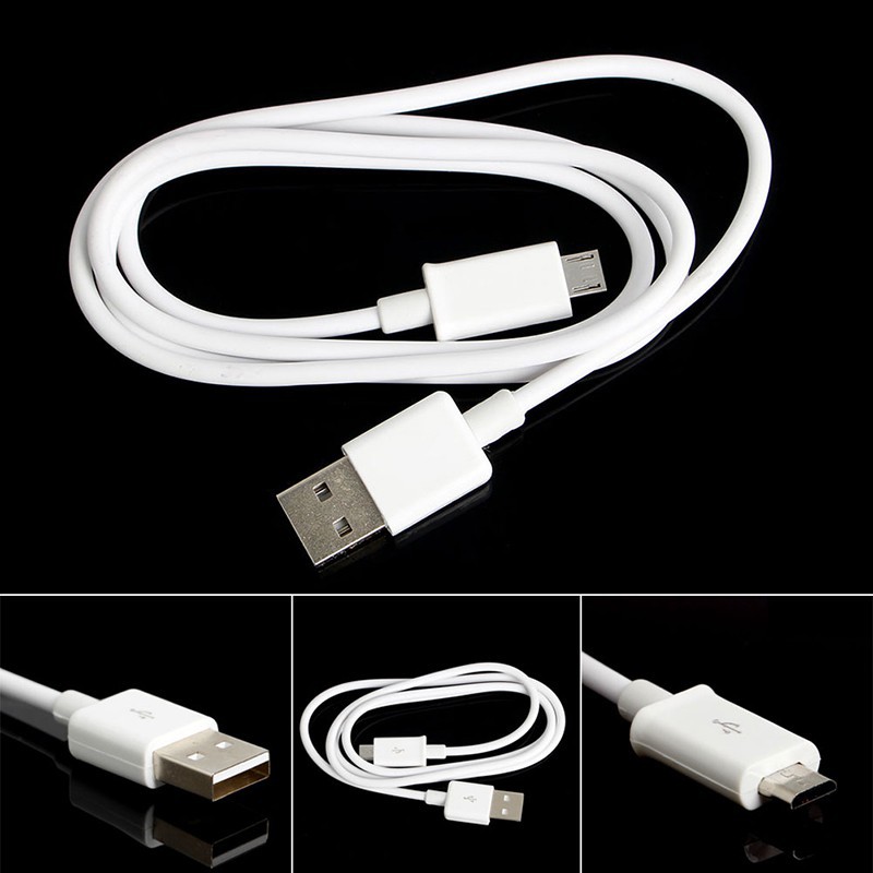 Dây Cáp Sạc Micro USB Trắng cho  Android, Samsung, Oppo, Xiaomi, Huawei