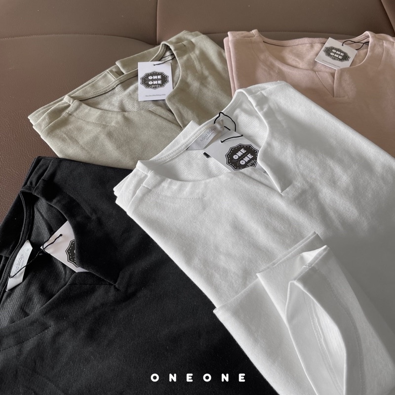 Áo thun cotton supima dài tay cổ V | BigBuy360 - bigbuy360.vn