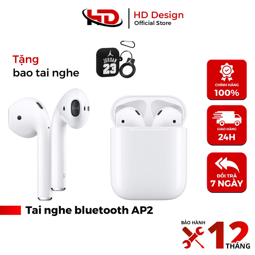 Tai Nghe Không Dây Bluetooth HD DESIGN A2 Định Vị Đổi Tên Sạc Không Dây