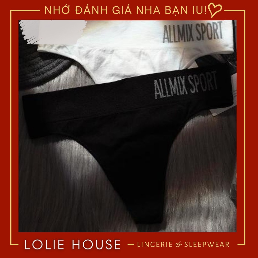  Quần lót lọt khe nữ sexy Allmix Sport cotton thể thao cạp to LOLIE HOUSE - LK4 | BigBuy360 - bigbuy360.vn