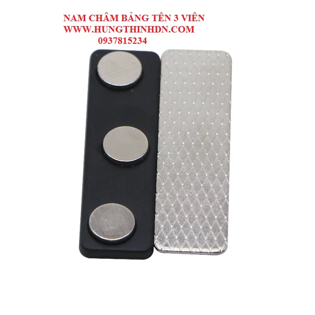 Bộ nam châm dán bảng tên/ Nam châm 3 viên dùng làm cho bảng tên gài áo/ Bộ thẻ nam châm bảng tên nhân viên