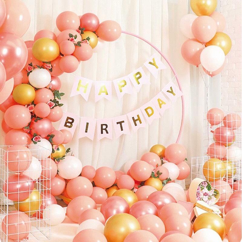 Combo bóng trang trí sinh nhật 6x-9x giá rẻ happy birthday cho trai và gái