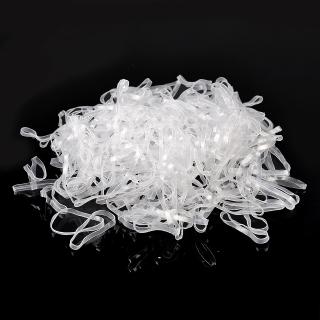 Set 500 Dây Thun Buộc Tóc Trong Suốt