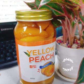 Đào ngâm hàn quốc 680g ( đào vàng nongwo)