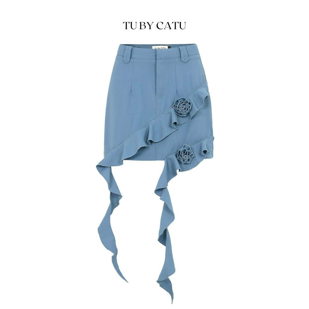 TUBYCATU | Chân váy blue ruffle skirt