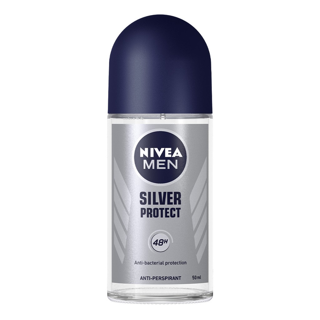 Lăn ngăn mùi Nivea Men Silver Protect phân tử bạc ngăn khuẩn gây mùi vượt trội lọ 50ml