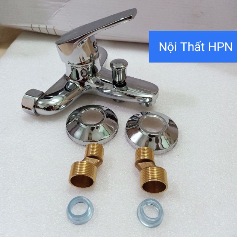Bộ củ sen tắm Nóng Lạnh kiểu tròn Đồng mạ Chrome cao cấp,kèm tay sen tăng áp vuông.Bộ đầy đủ củ sen,tay sen,dây,gác cài