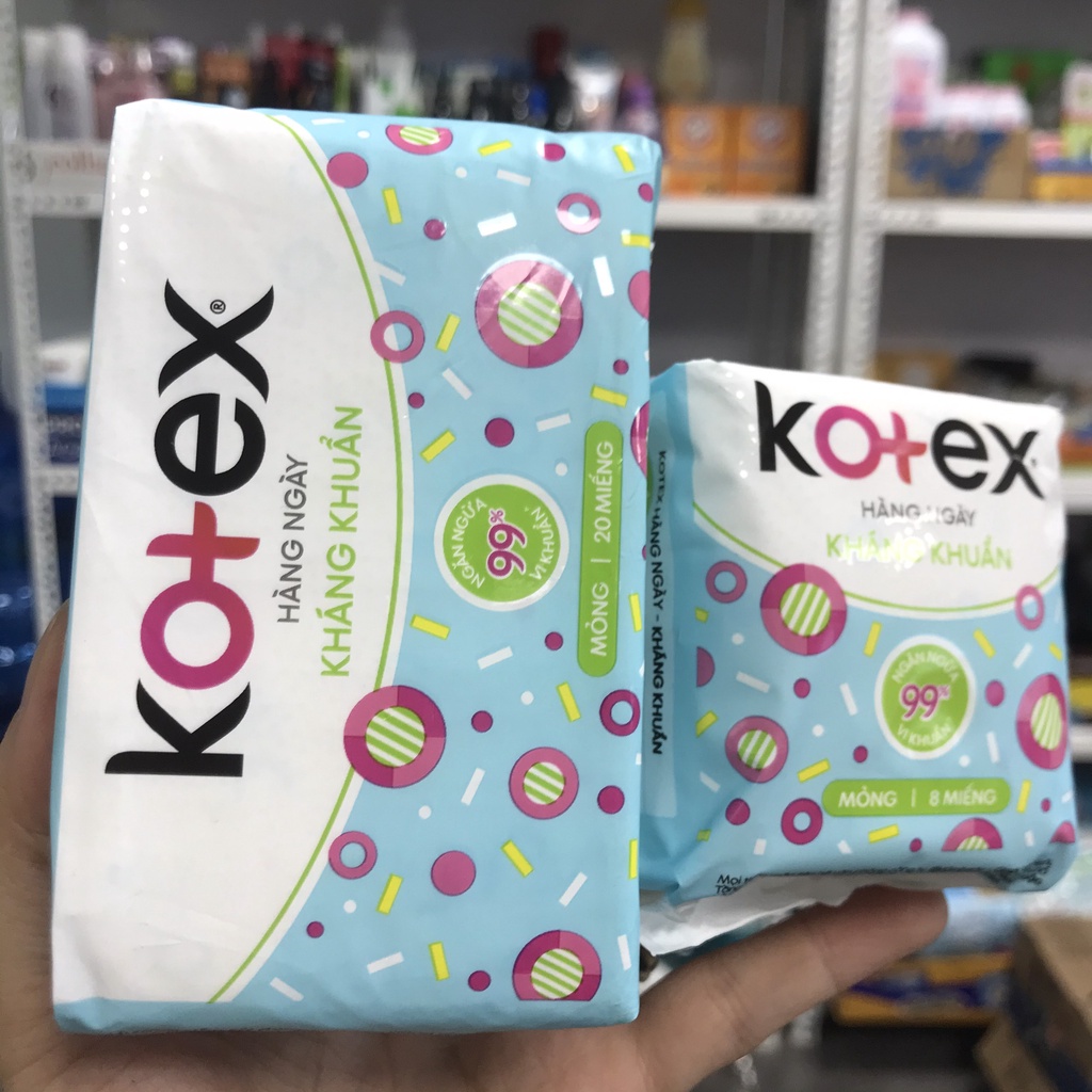 Băng vệ sinh  KOTEX 8 Miếng - bvs hàng ngày 8 miếng /20 miếng