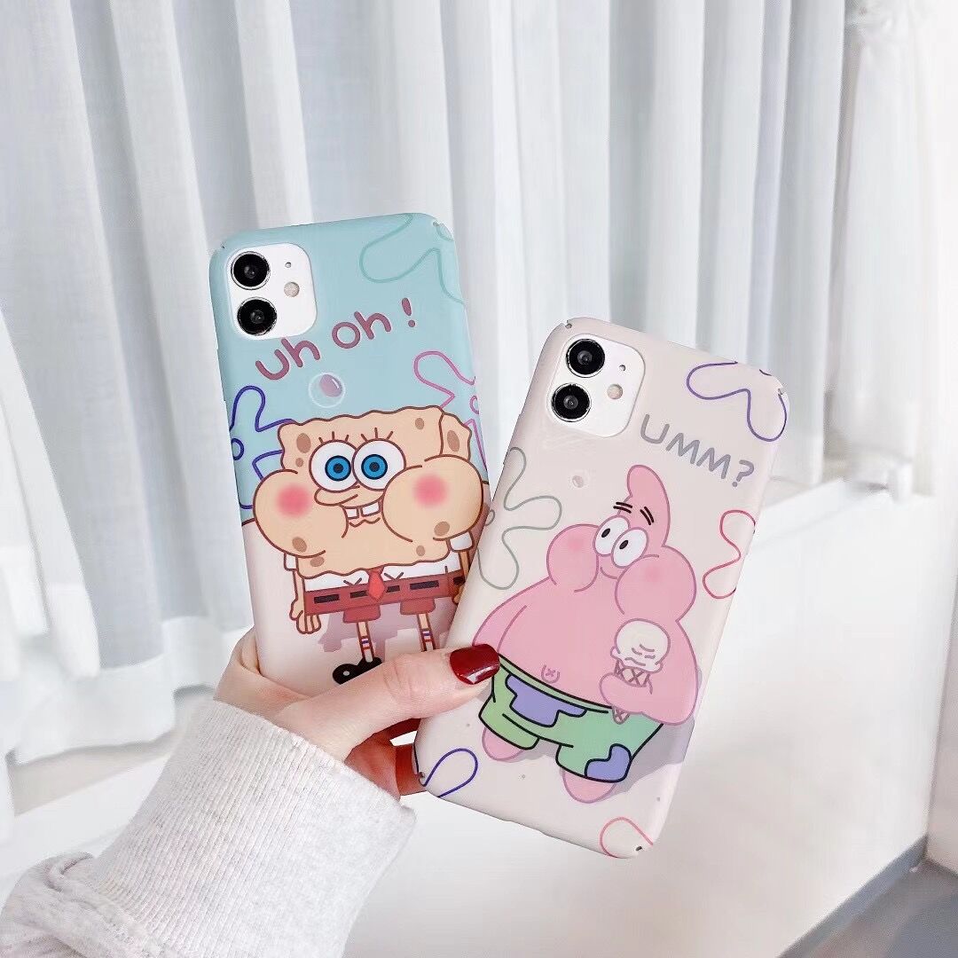 Huawei Y9s Y9 Prime 2019 Y9 2019 Nova 3 3i 3e Nova 4 4e Nova 5T Nova 7i Nova 7 Nova 7 Pro Nova 7SE Nova 8 Nova 8SE Honor 8X Honor 20 Lite Y7 Pro 2019 Cute Cartoon Sponge Patrick Star Hard PC Back Casing Case