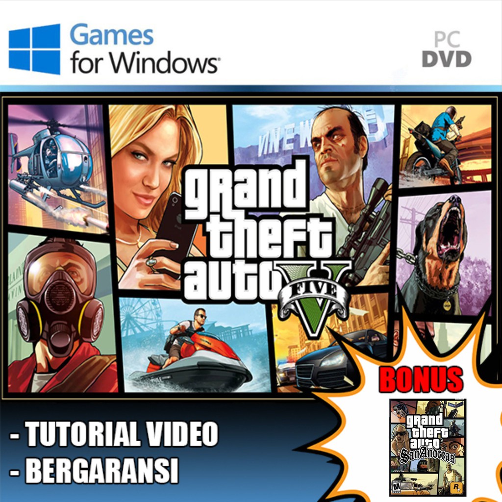 Bộ Đĩa Cd Dvd Pc Gta 5 - Gta V