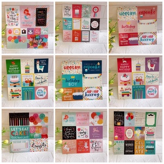 Tag/Card lẻ 1 tờ chủ đề Happy Birthday dùng trang trí love box, scrapbook,khung ảnh 3D