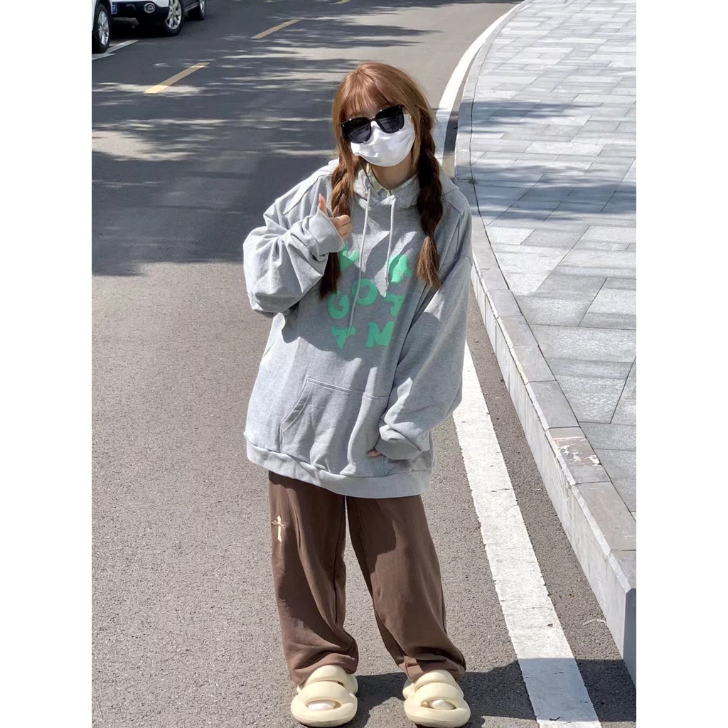 NRVP Áo Nỉ Nam Nữ Dài Tay Cổ Tròn Thời Trang Hàn Mới