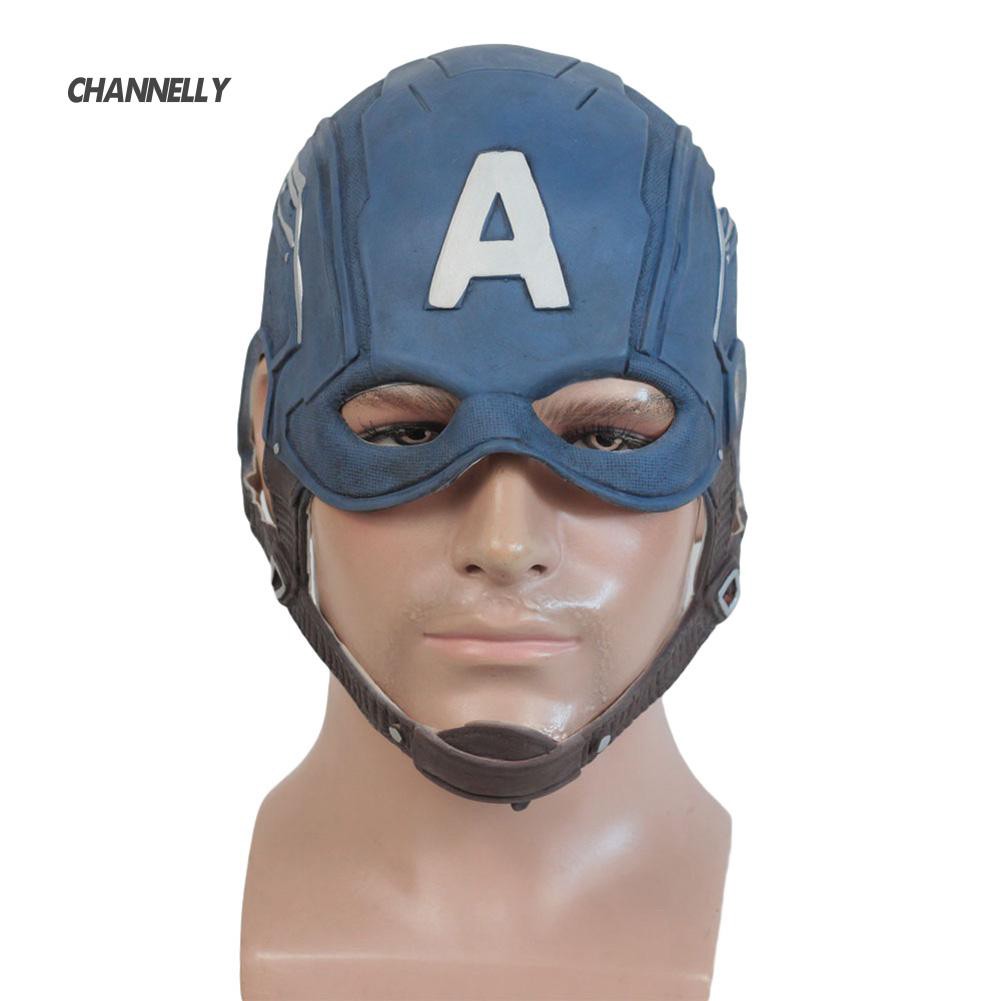 Mũ Hóa Trang Nhân Vật Siêu Anh Hùng Captain America Bằng Nhựa Resin Toàn Diện