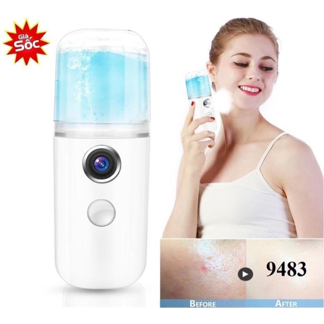 MÁY XỊT KHOÁNG NANO MINI CẦM TAY - bảo bối cho không khí ô nhiễm, trời nắng nóng hoặc lạnh khô da