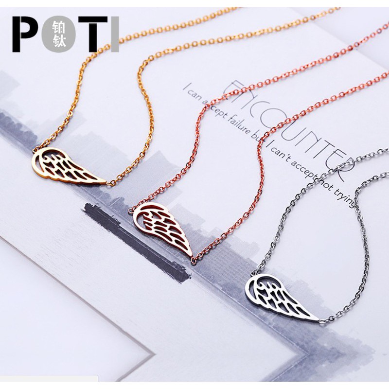 Dây Chuyền Titan Không Đen Hình Cánh TT 1029
