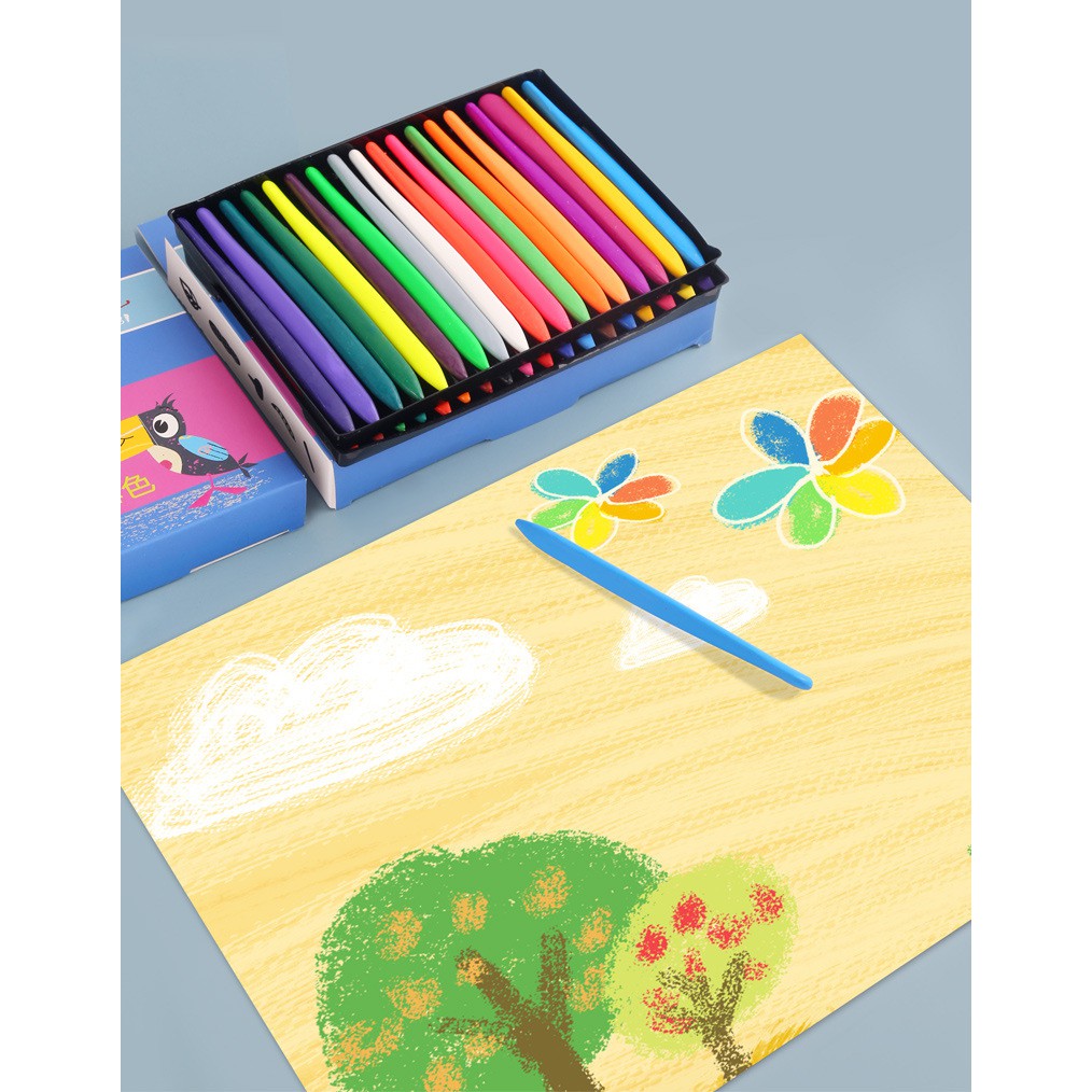 [Tặng 10 Tranh] Bộ 36 Bút Màu Sáp Hữu Cơ 100% Tự Nhiên An Toàn Cho Bé Cho Bé Tập Vẽ - Dumi Shop