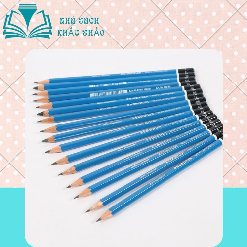 Bút chì Staedtler - bút Chì Đức xanh 2B dành cho học sinh lớp 1 luyện chữ.
