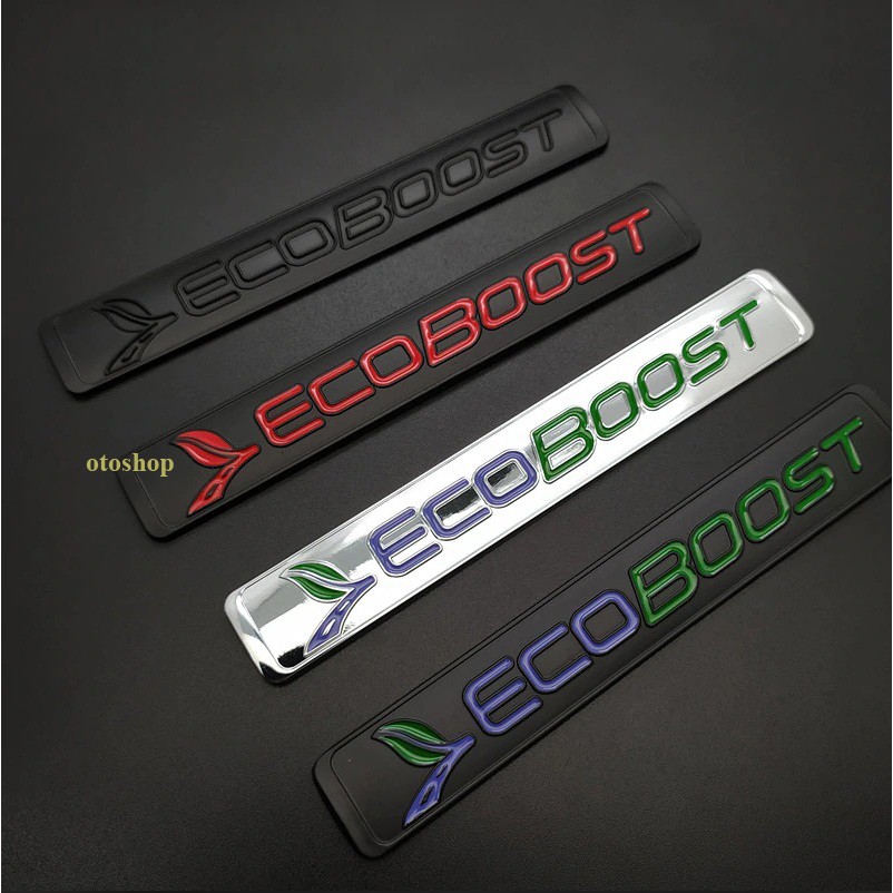 Tem chữ ECOBOOST trang trí xe