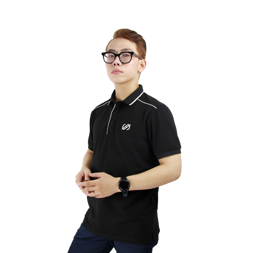 Áo Polo nam cổ bẻ phối sọc BLOOK vải cá sấu Cotton  CVC cao cấp co giãn đa chiều thấm hút nhanh bền màu slimfit 35620