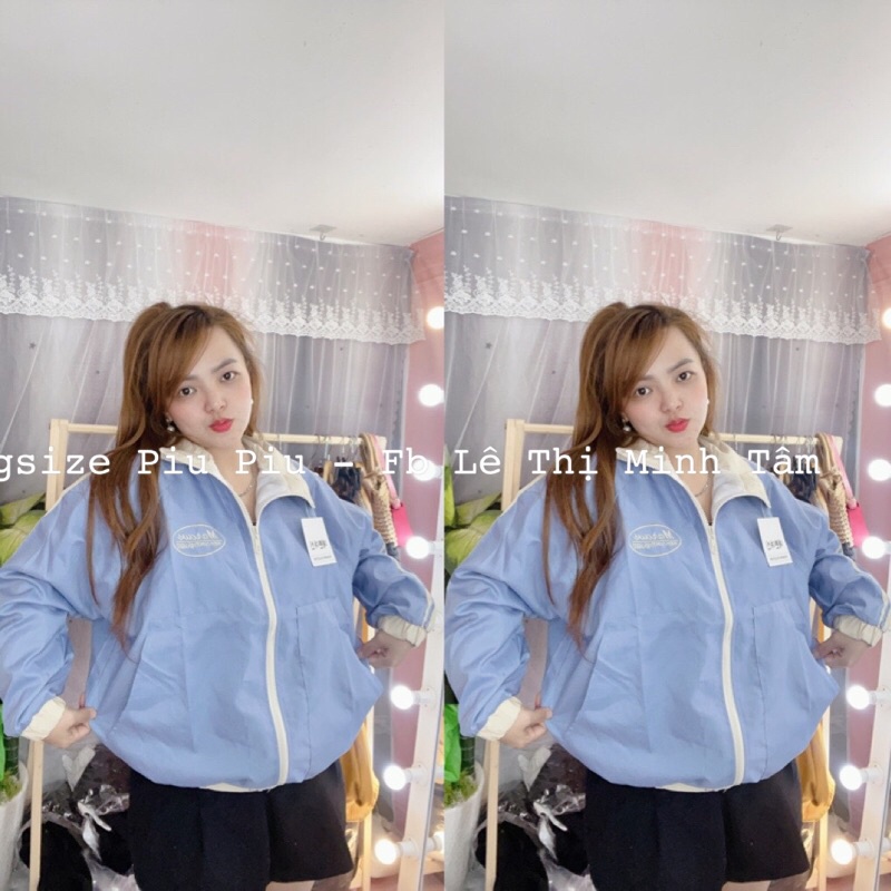 Khoác bigsize  khoác dù 2 lớp kèm hình thật