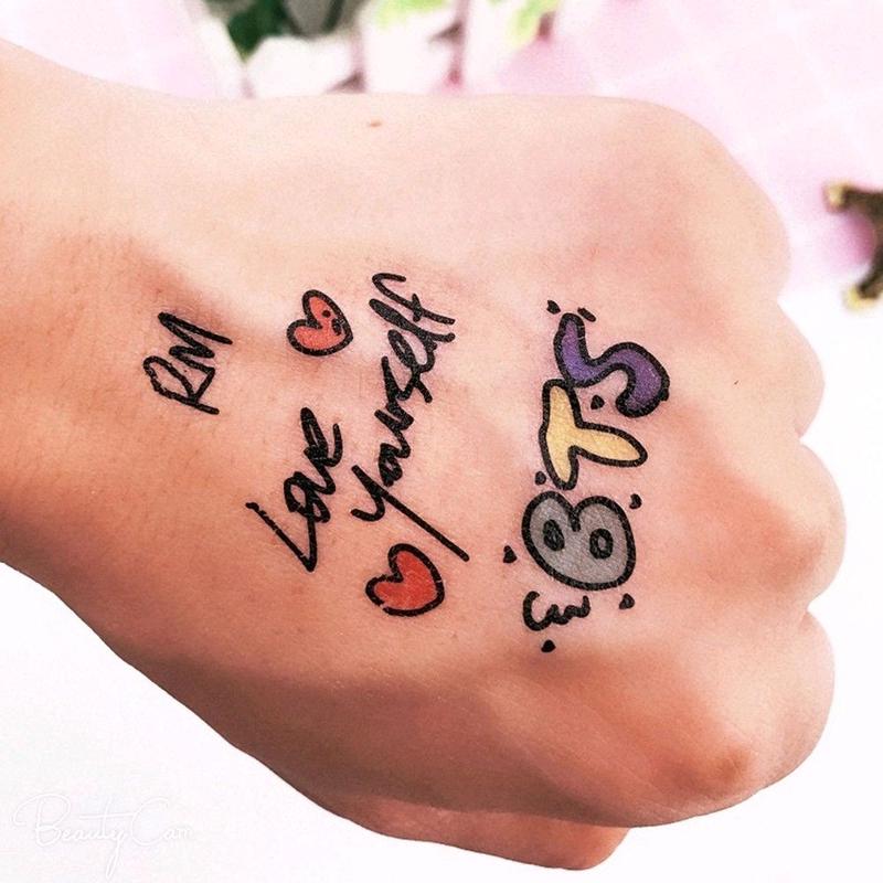 Hình xăm dán KPOP BTS chống thấm nước