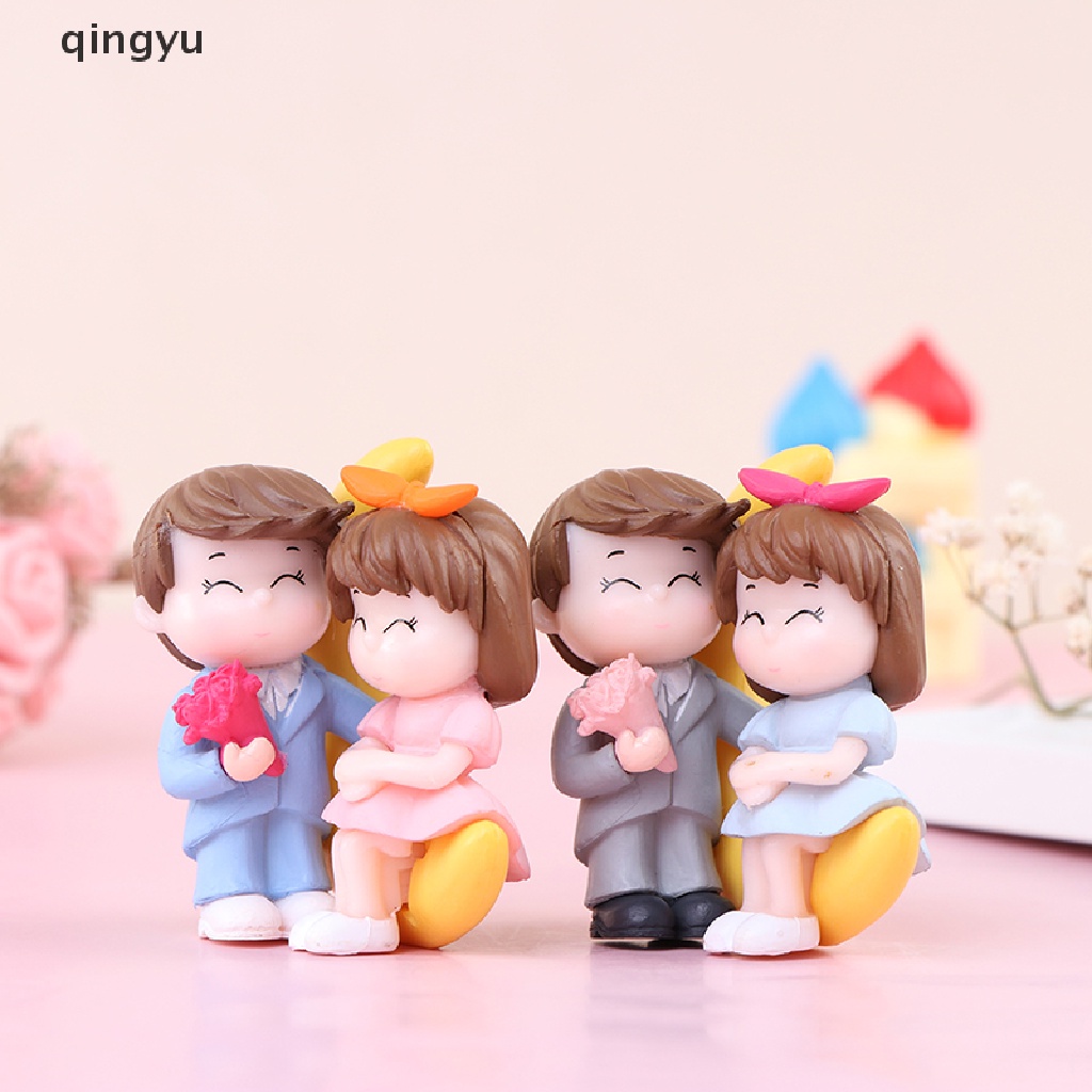 Qingyu Mô Hình Cặp Đôi Lãng Mạn Ngọt Ngào Trang Trí Đám Cưới