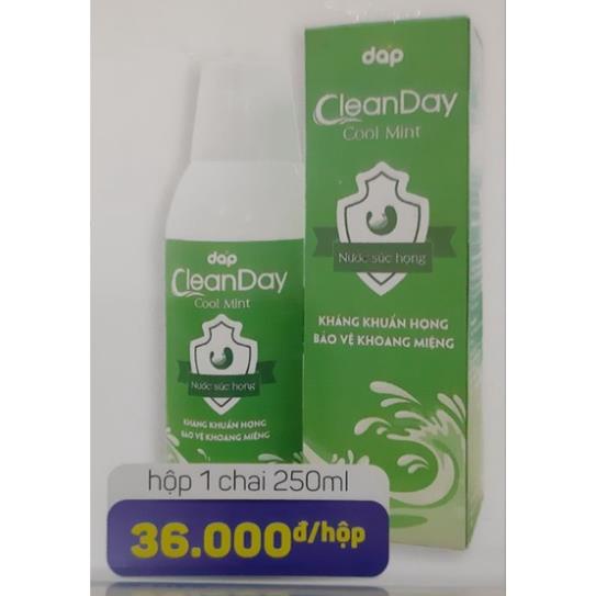 SP CHĂM SÓC SỨC KHỎE - Nước súc họng CLEANDAY Nước súc họng Cleanday - Sạch khuẩn họng - Bảo vệ khoang miệng