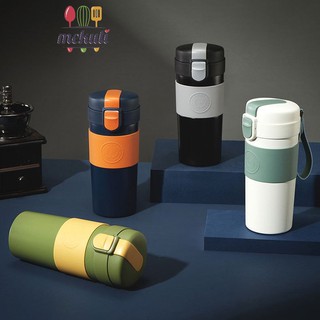 Bình giữ nhiệt inox 316 có quai xách 370 ml Sweet cafe phong cách Bắc Âu mang đi học, dùng trên ô tô