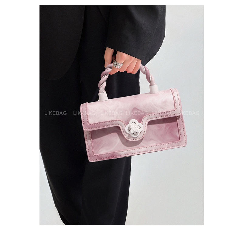 Túi đeo chéo, đeo vai thời trang LIKEBAG màu loang quai xoắn độc lạ 224ST6770-1 - LIBAGI