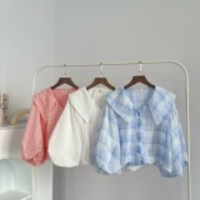 ÁO SƠMI TAY BỒNG LILY SHIRT DÁNG BABYDOLL FORM RỘNG OVERSIZE thiết kế tay phồng tiểu thư style ullzang hàn quốc