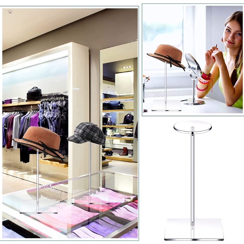 Giá Đỡ Trưng Bày Mũ Bằng Acrylic Đa Năng Tiện Dụng