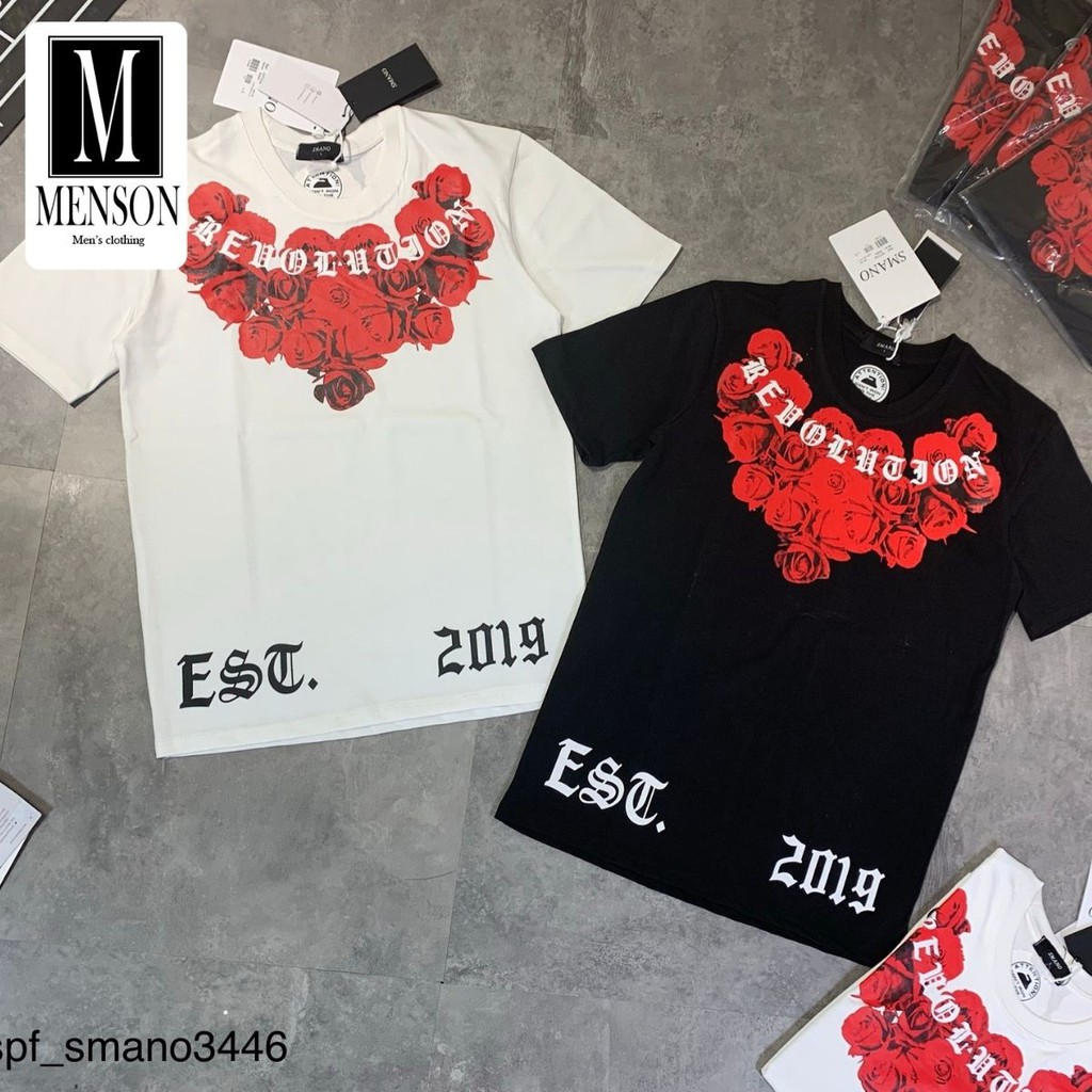 ⭐️SIÊU PHẨM⭐️Áo Phông Nam Cổ Tròn In Hình hoa hồng đỏ hàng hiệu- Áo Thun Nam họa tiết đẹp chất mát mùa hè MENSON M6212 | BigBuy360 - bigbuy360.vn