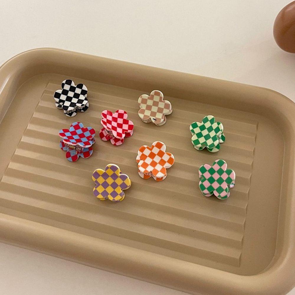 Set 2 Kẹp Tóc Mini Họa Tiết Kẻ Sọc Đơn Giản Thời Trang Cho Nữ