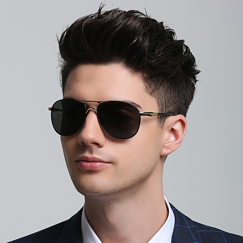 2021 Men's Retro Polarized Sunglasses 8722 European and American Trend New Driving Sunglasses