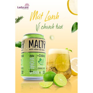 Pack 6 lon Nước uống lúa mạch vị Chanh 330ml/lon